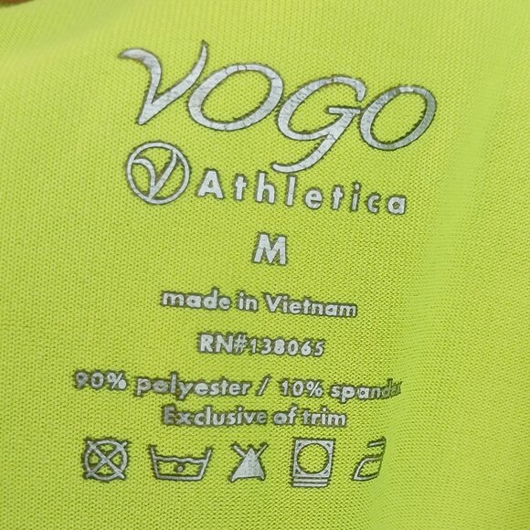 #349 3/$18 - Vogo Athletica Black/Yellow Leggings Size Medium - Picture 5 of 5